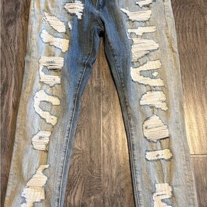 Distressed Light Blue Men’s Jeans